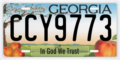 GA license plate CCY9773