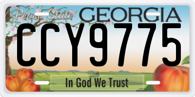 GA license plate CCY9775
