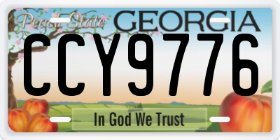 GA license plate CCY9776