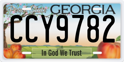 GA license plate CCY9782