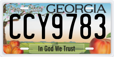 GA license plate CCY9783