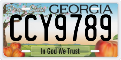 GA license plate CCY9789