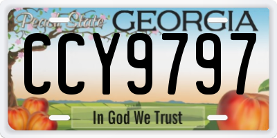 GA license plate CCY9797