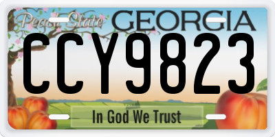 GA license plate CCY9823