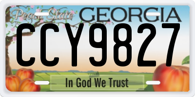 GA license plate CCY9827