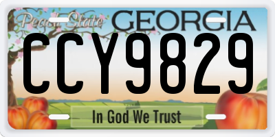 GA license plate CCY9829