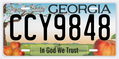 GA license plate CCY9848