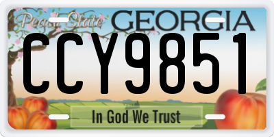 GA license plate CCY9851