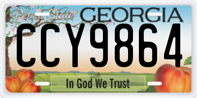 GA license plate CCY9864