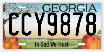 GA license plate CCY9878