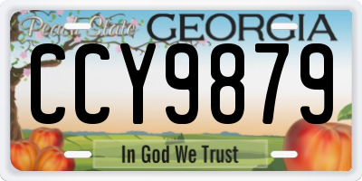 GA license plate CCY9879