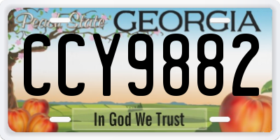 GA license plate CCY9882
