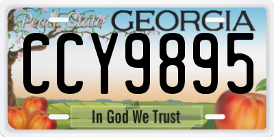 GA license plate CCY9895