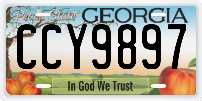 GA license plate CCY9897