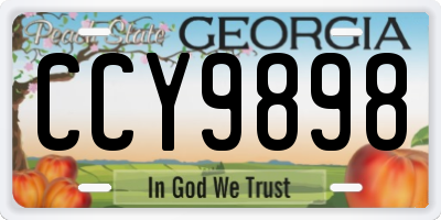 GA license plate CCY9898