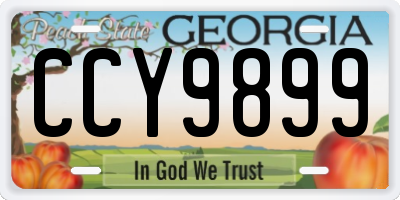 GA license plate CCY9899