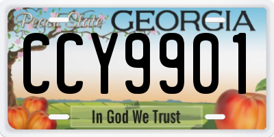 GA license plate CCY9901
