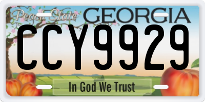 GA license plate CCY9929