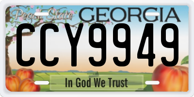 GA license plate CCY9949