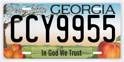 GA license plate CCY9955