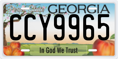 GA license plate CCY9965
