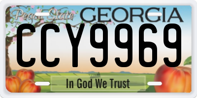 GA license plate CCY9969