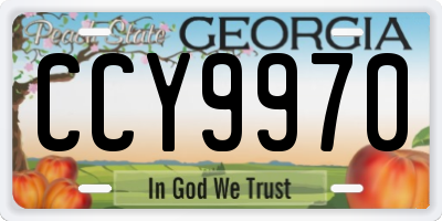 GA license plate CCY9970