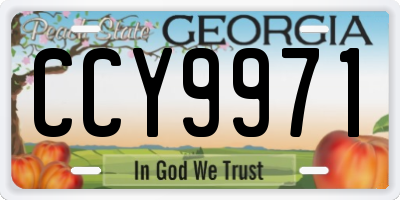 GA license plate CCY9971