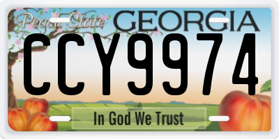 GA license plate CCY9974