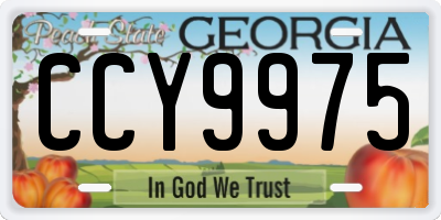 GA license plate CCY9975