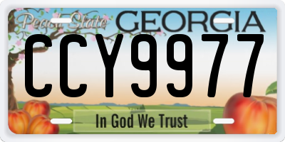 GA license plate CCY9977
