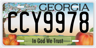 GA license plate CCY9978
