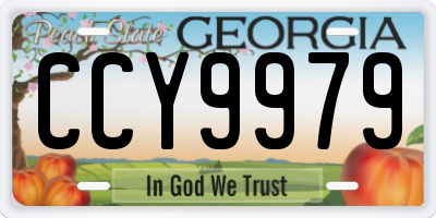 GA license plate CCY9979