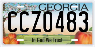 GA license plate CCZ0483