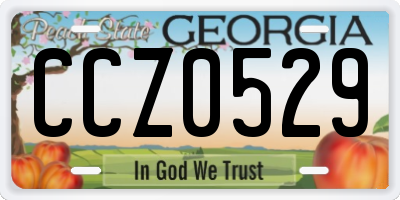 GA license plate CCZ0529