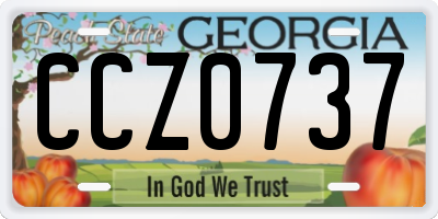 GA license plate CCZ0737