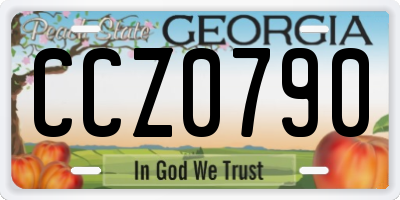 GA license plate CCZ0790