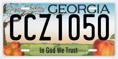 GA license plate CCZ1050