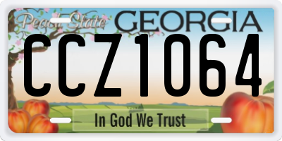 GA license plate CCZ1064