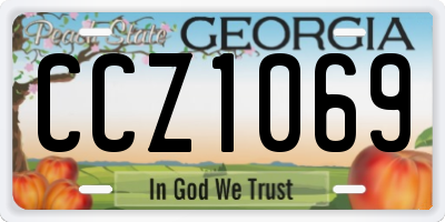 GA license plate CCZ1069