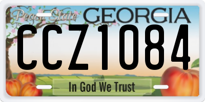 GA license plate CCZ1084