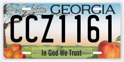 GA license plate CCZ1161