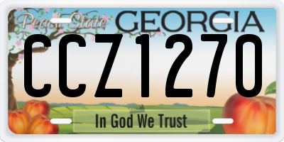 GA license plate CCZ1270