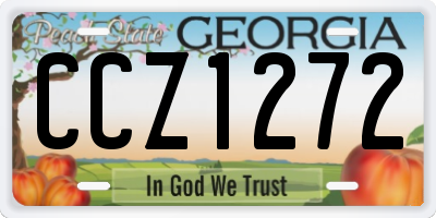 GA license plate CCZ1272