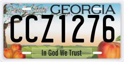 GA license plate CCZ1276