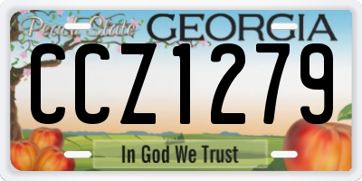 GA license plate CCZ1279