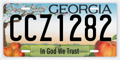 GA license plate CCZ1282