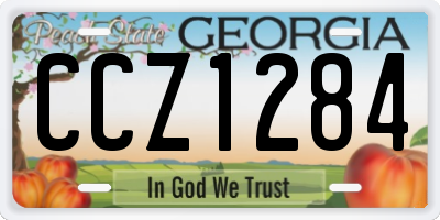 GA license plate CCZ1284