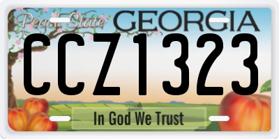 GA license plate CCZ1323