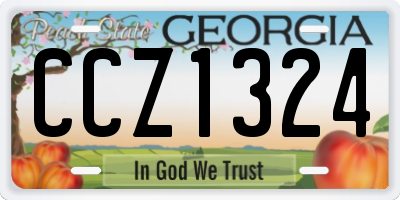 GA license plate CCZ1324